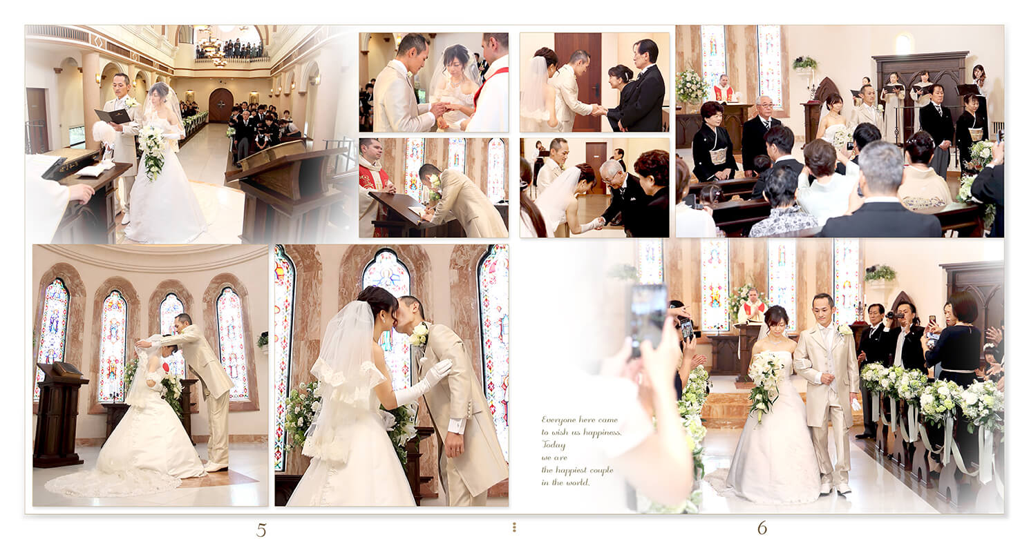 5～6ページ チャペル挙式 結婚式アルバム