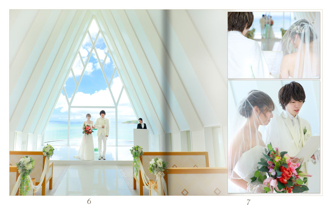 7～8ページ 沖縄コーラルチェペル 結婚式アルバム