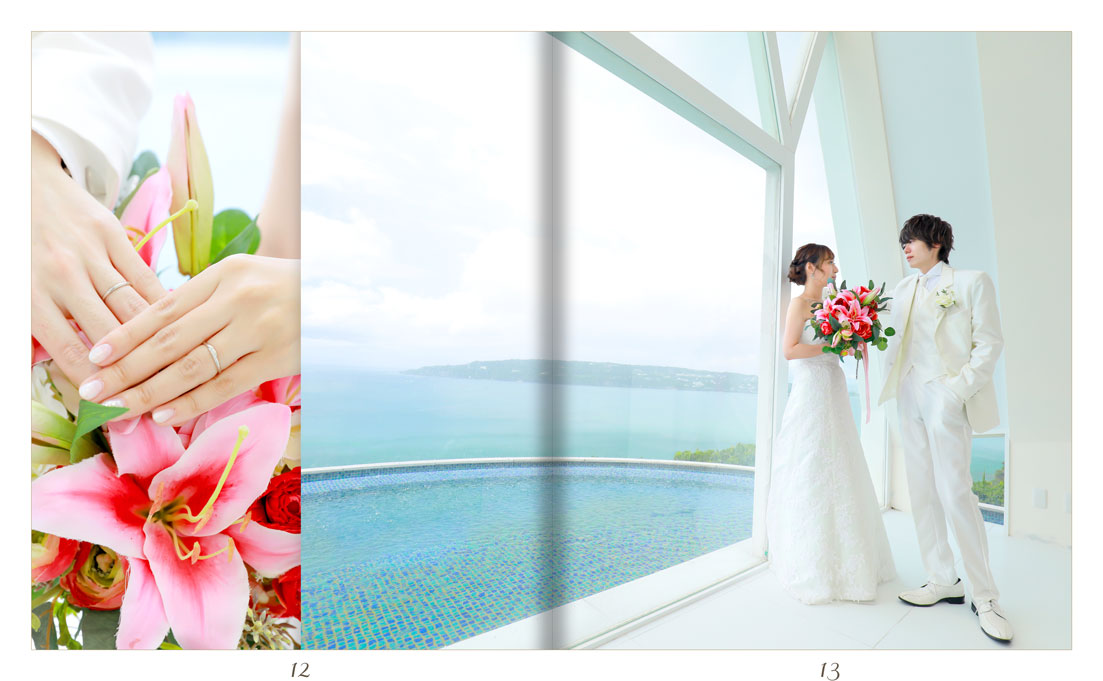 13～14ページ 沖縄コーラルチェペル 結婚式アルバム