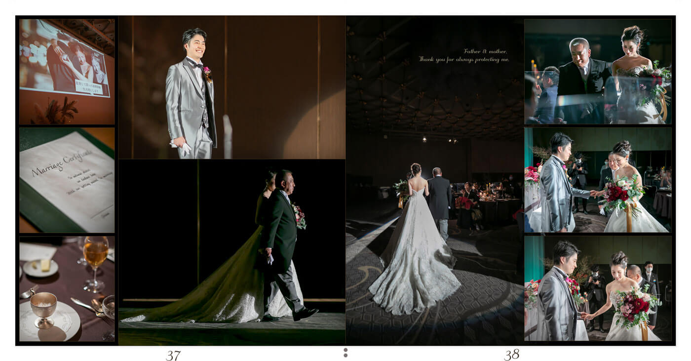 37～38ページ リーガロイヤルホテル大阪 結婚式アルバム