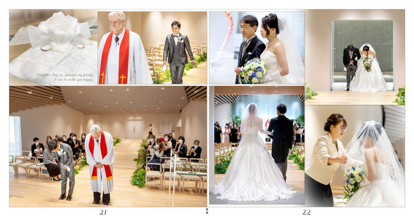 21～22ページ ホテルロイヤルクラシック大阪 結婚式アルバム