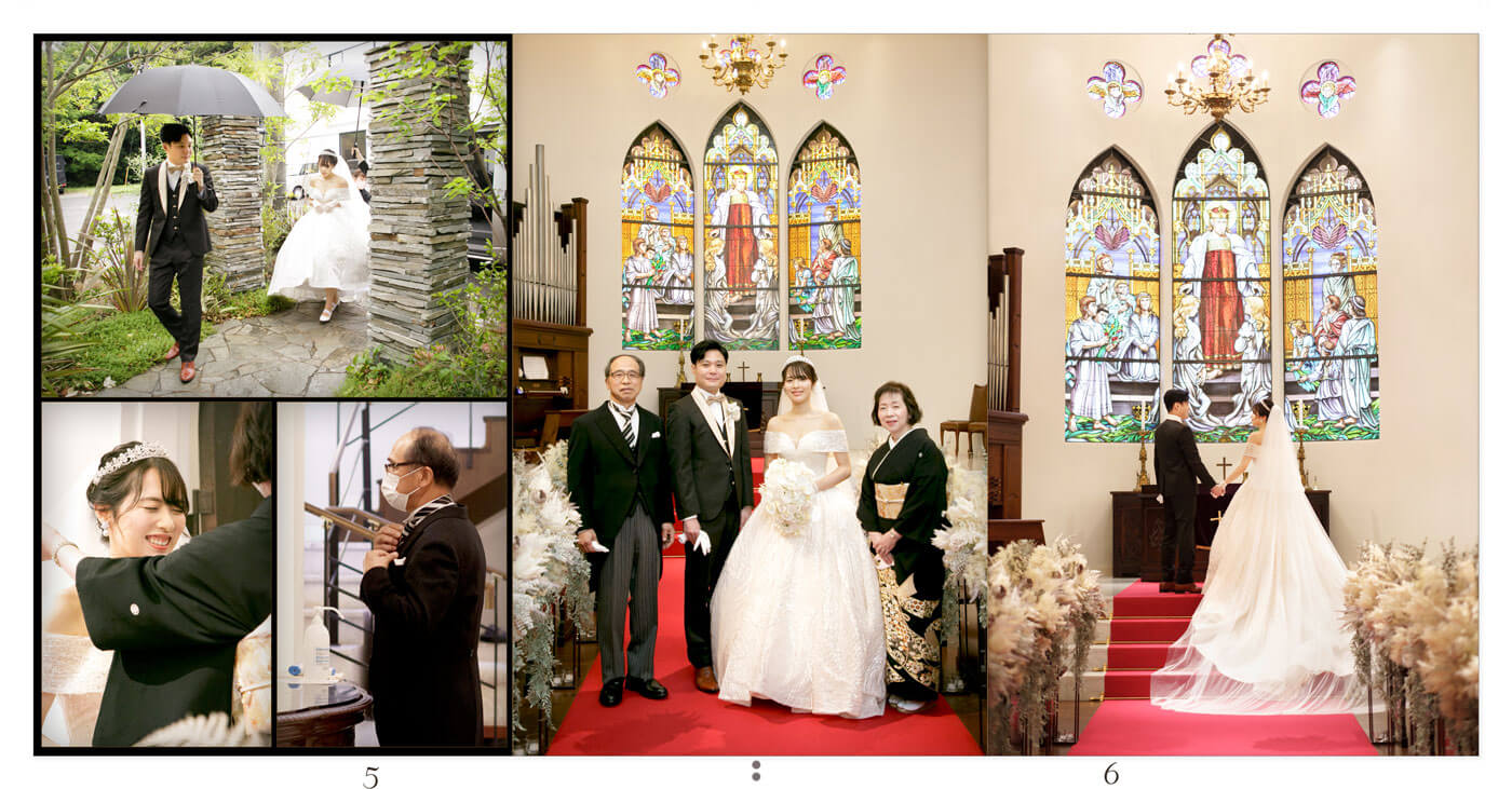 5～6ページ 聖ピエール教会 結婚式アルバム