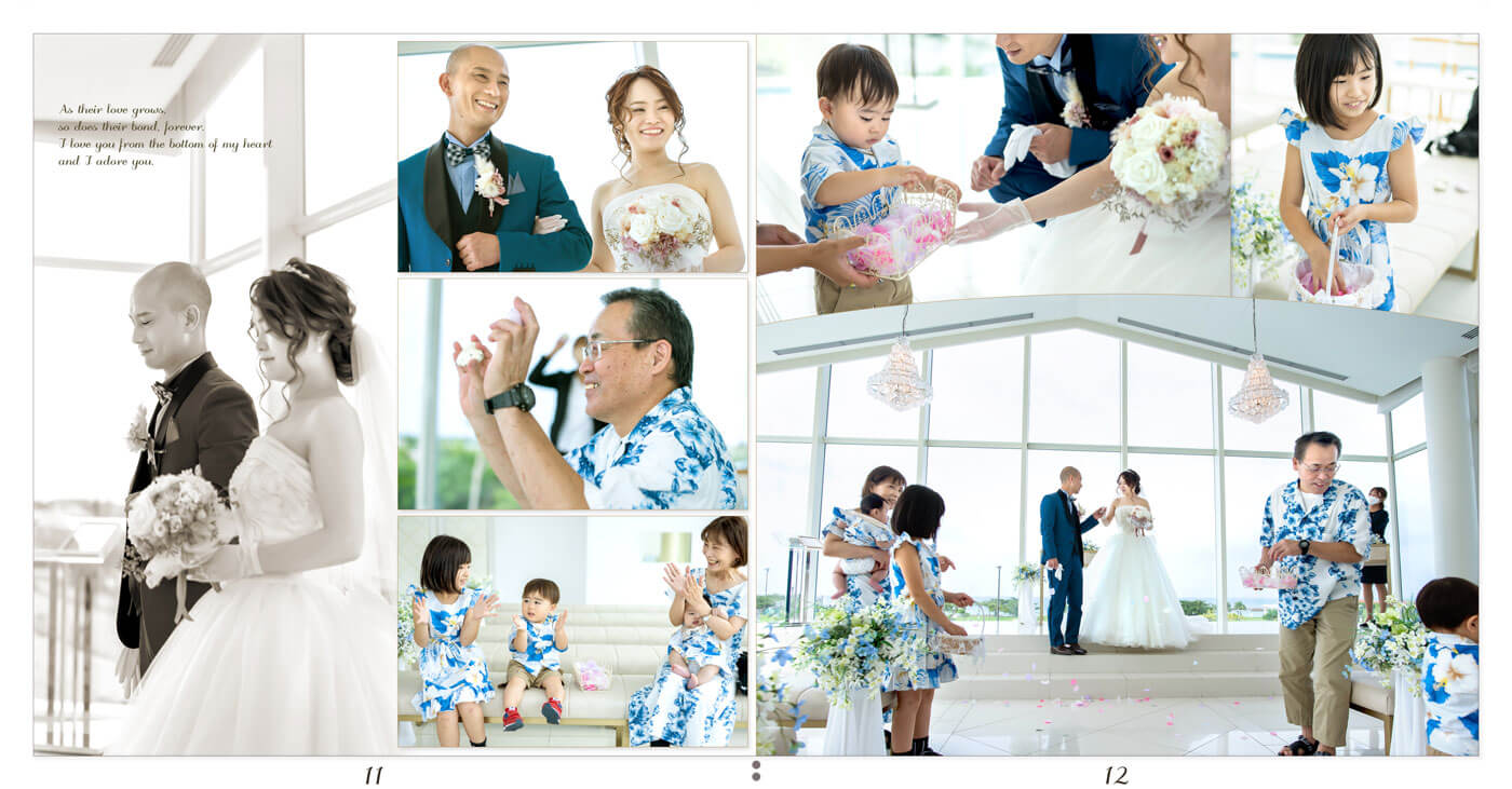 11～12ページ 沖縄 シーシェルブルー 結婚式アルバム
