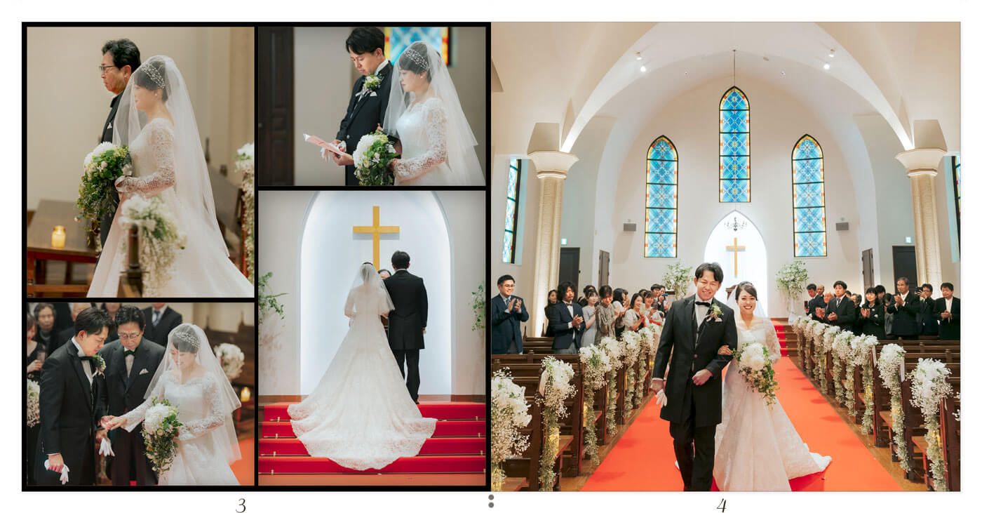 3～4ページ 白水台 聖アンナ教会 結婚式アルバム