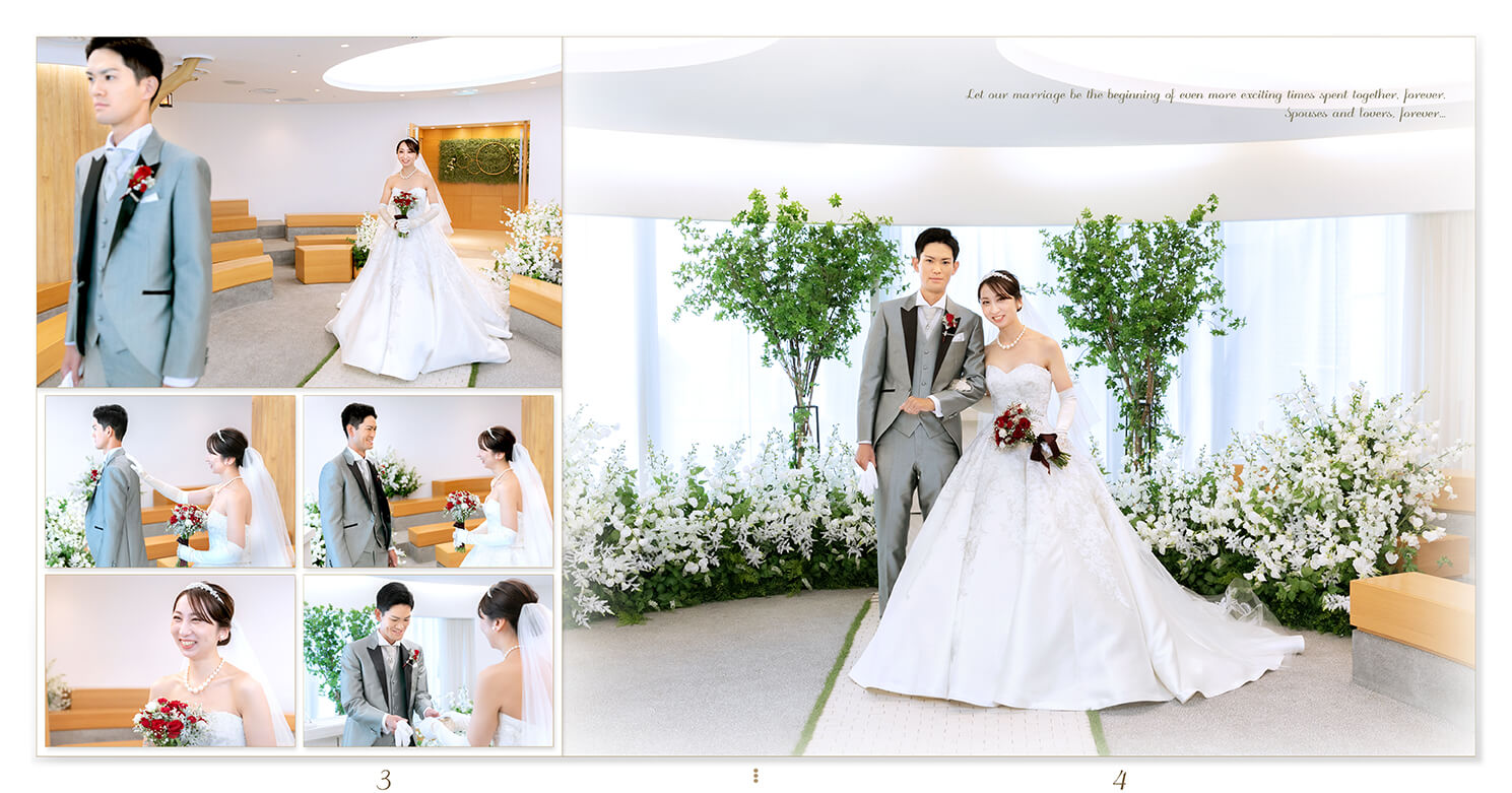 3～4ページ 結婚式アルバム