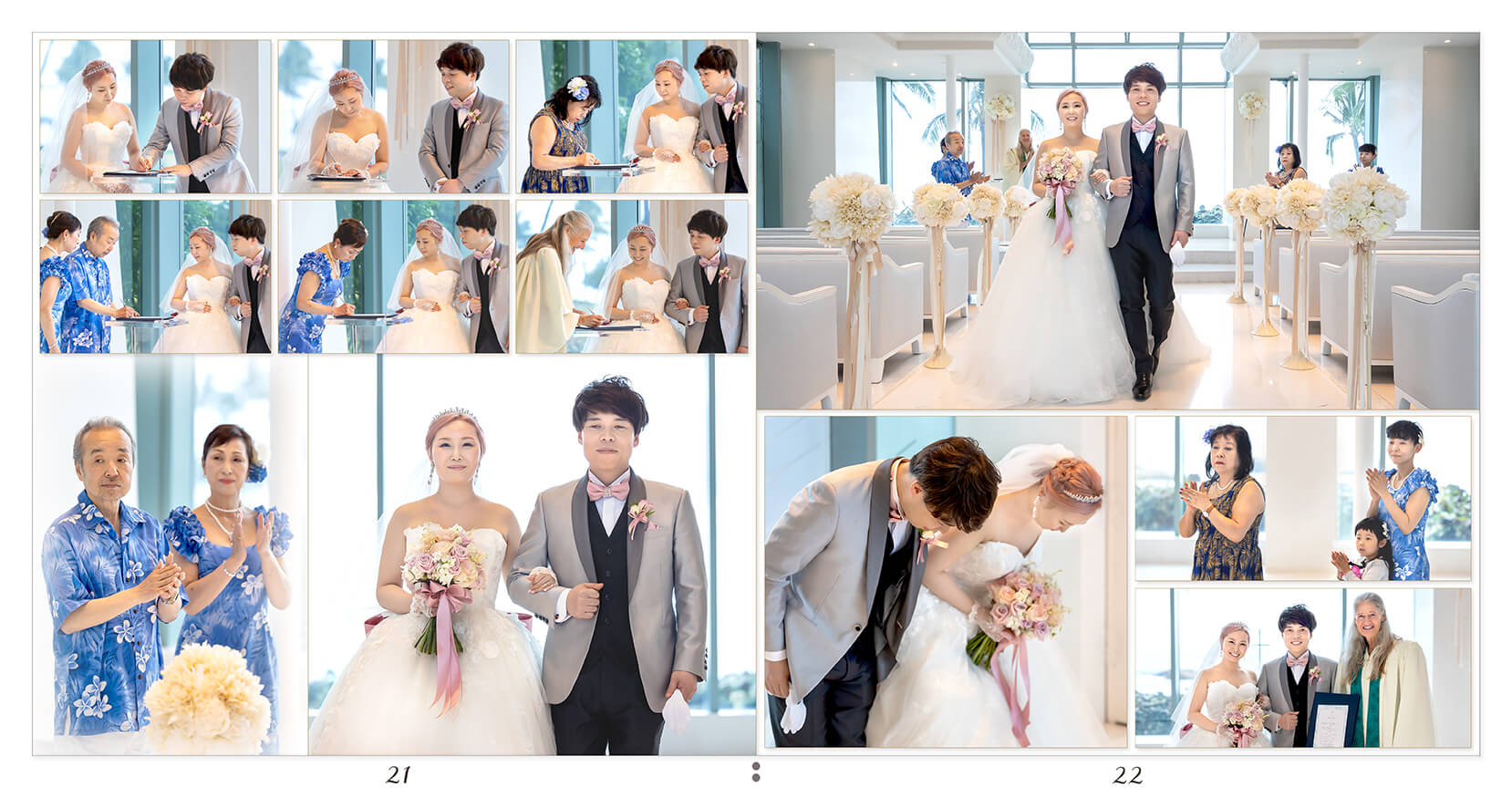 21～22ページ オアフ島 結婚式アルバム
