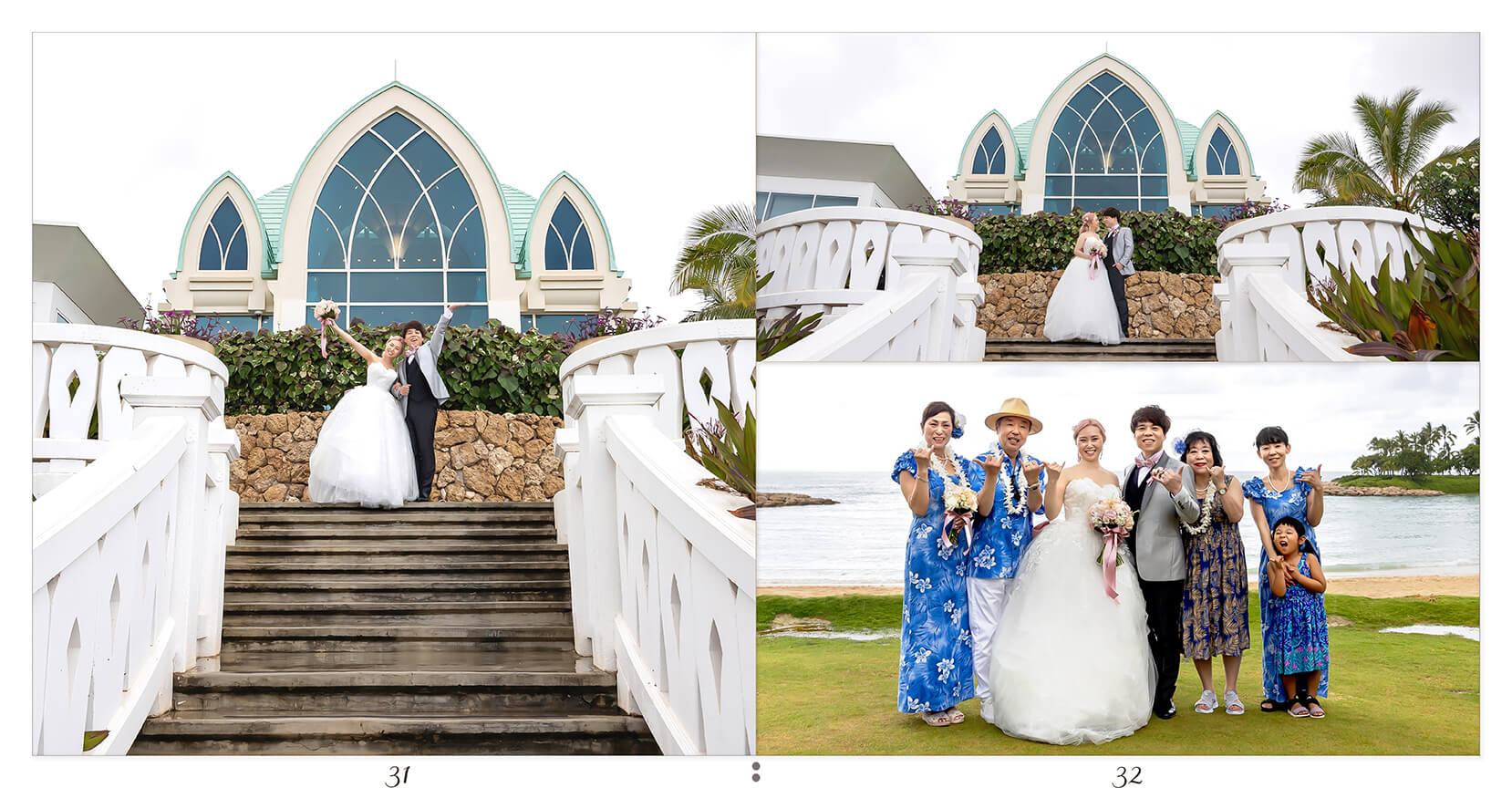 31～32ページ オアフ島 結婚式アルバム