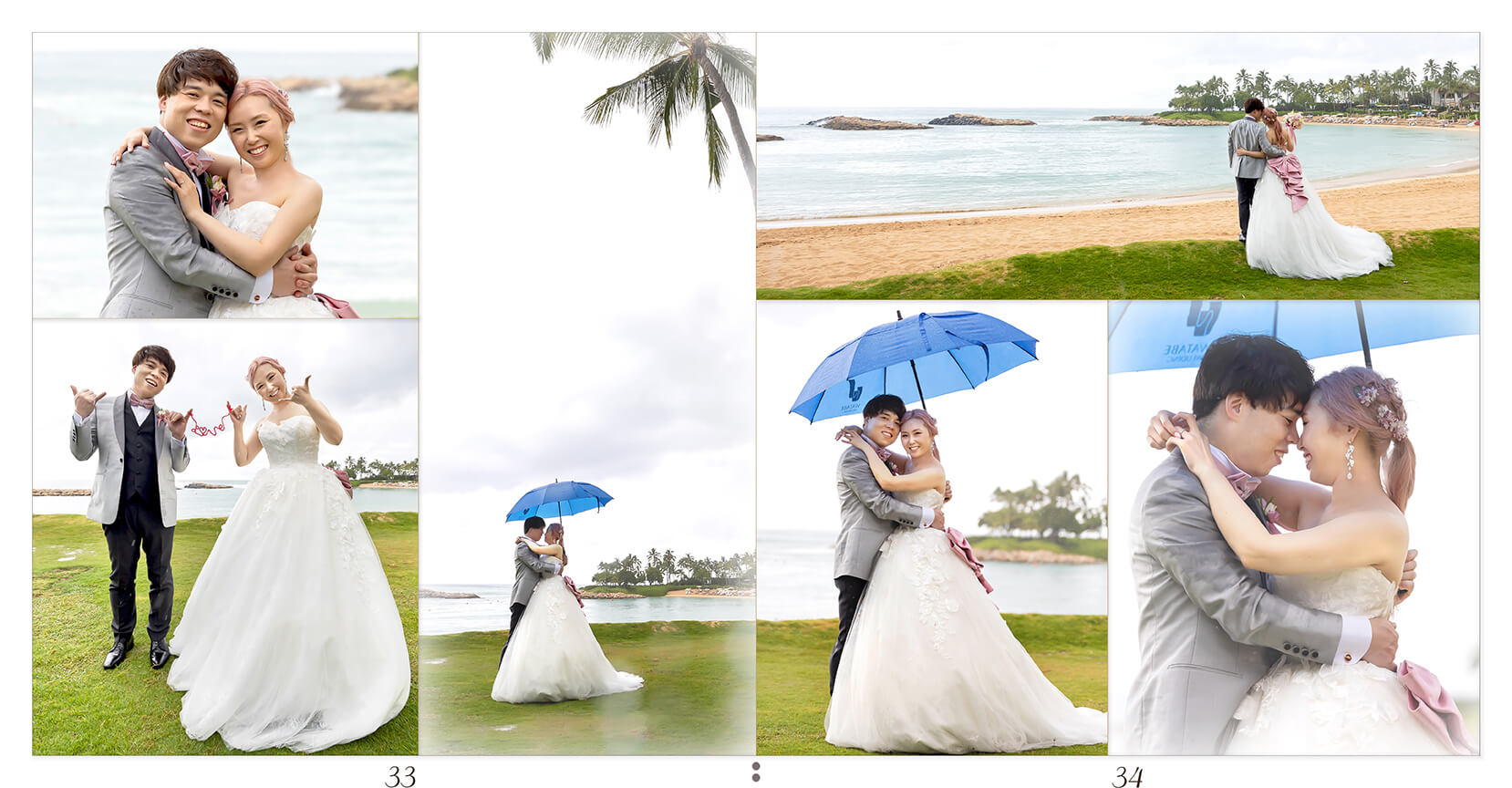 33～34ページ オアフ島 結婚式アルバム