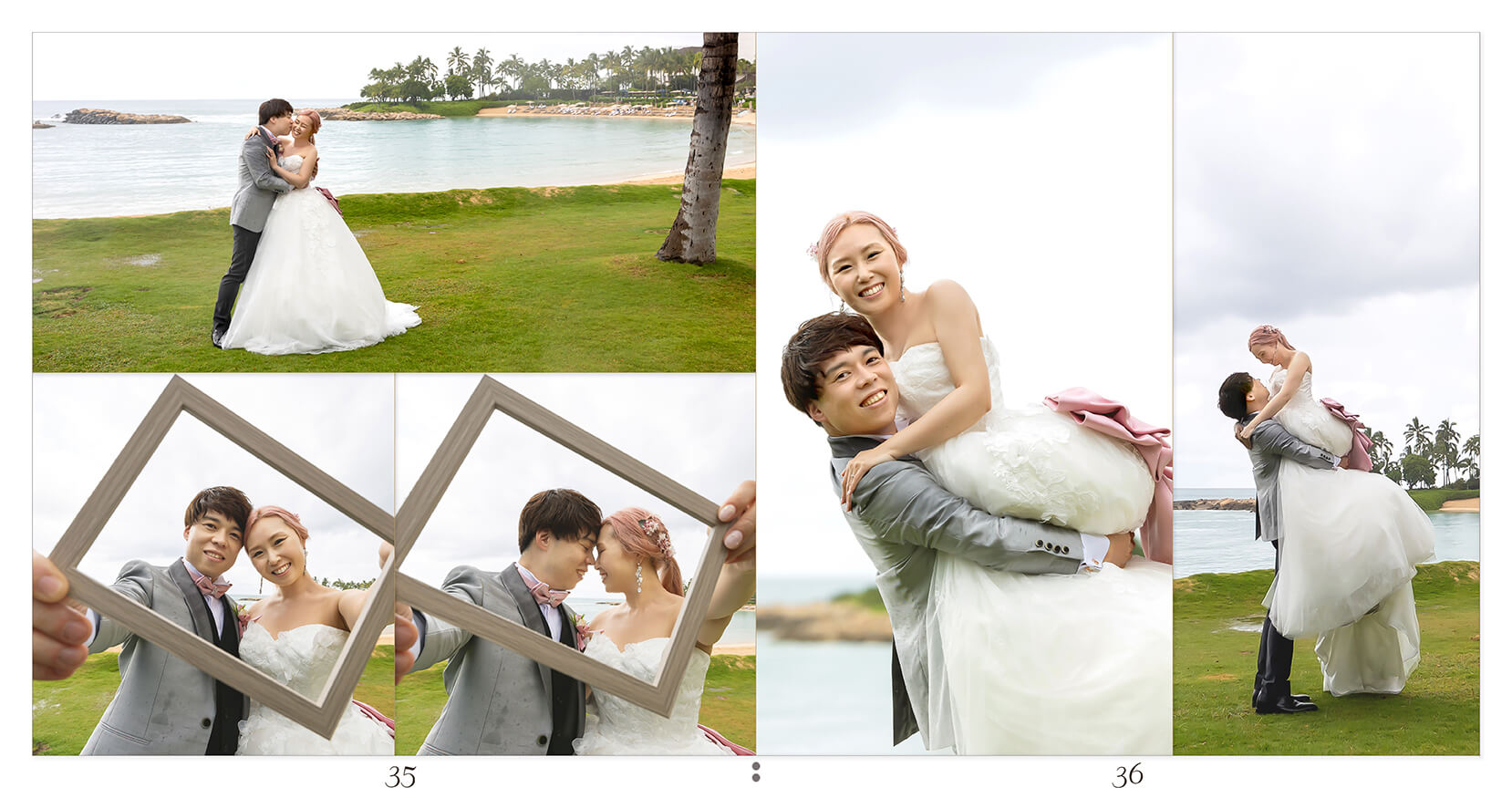 35～36ページ オアフ島 結婚式アルバム