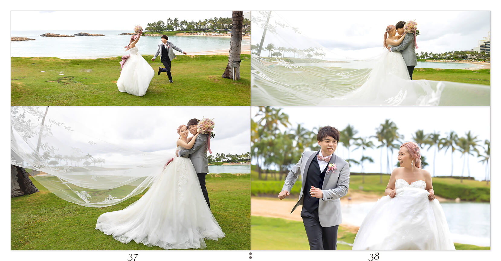 37～38ページ オアフ島 結婚式アルバム