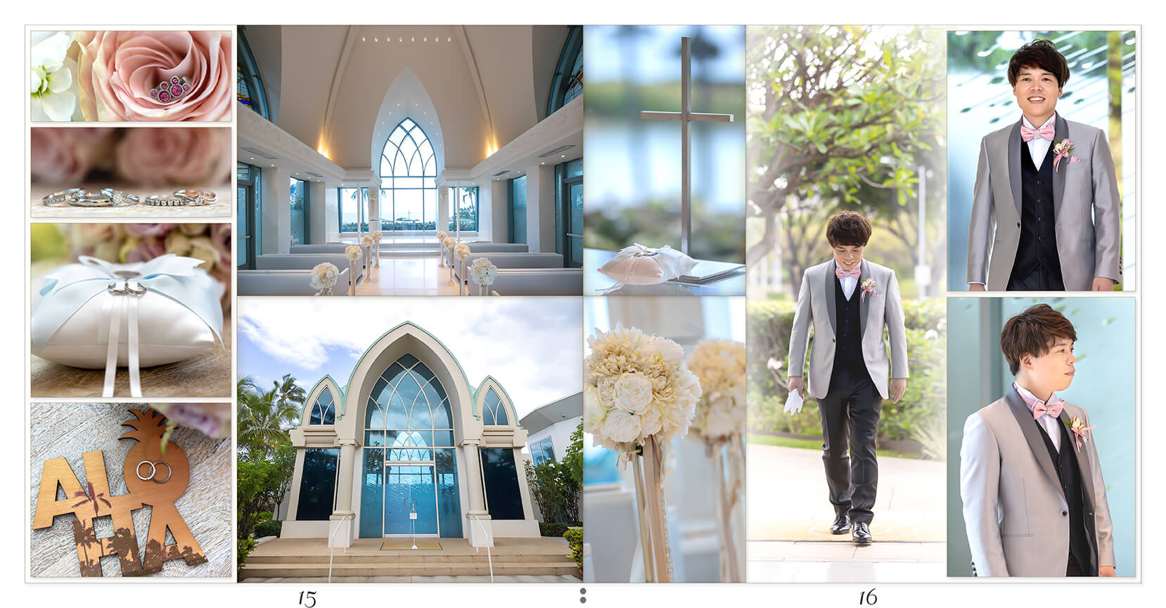 15～16ページ オアフ島 結婚式アルバム